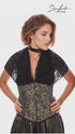 SiaLinda: Underbust corset Noelle, black silver, premium collection, sexy